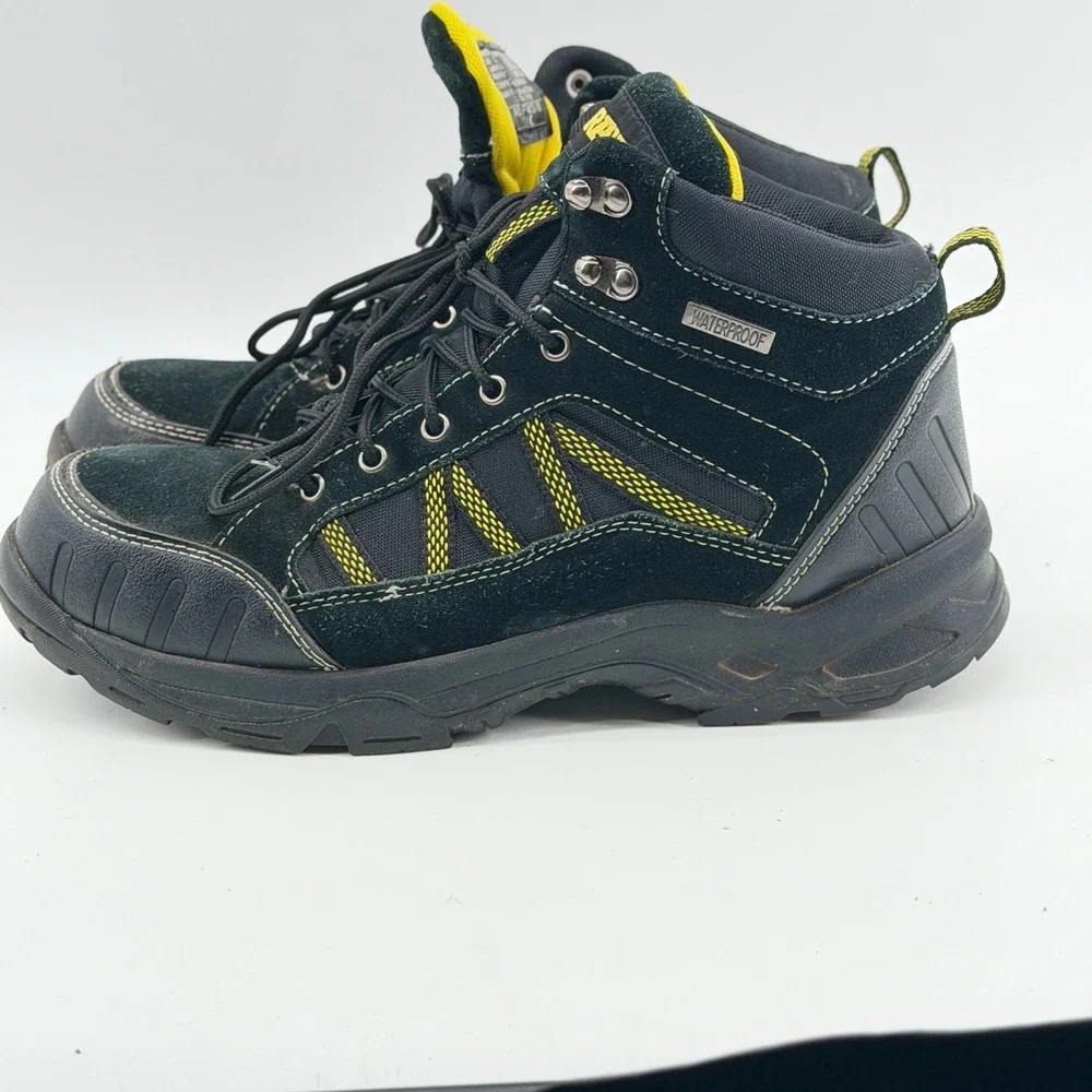 Brahma Mens Waterproof Steel Toe Work Boots Black Yellow MNBR28ES002 Size 8